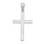 10k White Gold Polished Cross Pendant