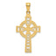 Celtic Cross with Eternity Circle Pendant in 10K Yellow Gold, 36mm - Sophia Jewelers