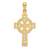 10K Celtic Cross w/Eternity Circle Pendant