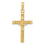 10K Diamond-cut Fancy Tipped Crucifix Pendant