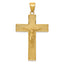 10K Textured Crucifix Latin Cross Pendant