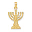 Menorah Pendant in 10K Yellow Gold, 15mm - Sophia Jewelers