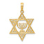 10K Star of David w/Menorah Pendant