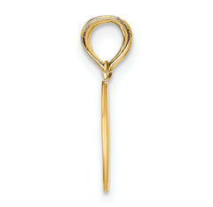 10K Reversible Break apart Mizpah Heart Pendant