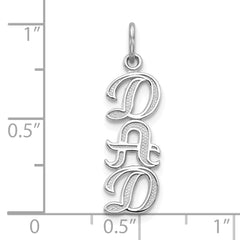 10K White Gold DAD Charm