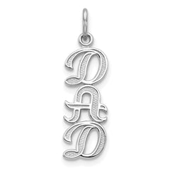 10K White Gold DAD Charm