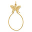 10K None Filigree Butterfly Charm Holder