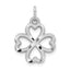 10k White Gold 4-Leaf Clover Pendant