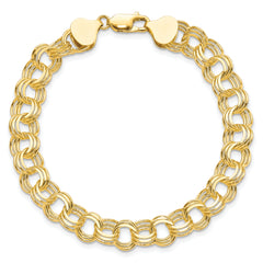 10k Triple Link Charm Bracelet