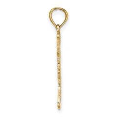 10K Polished Christmas Stocking Pendant