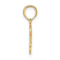 10K Polished Christmas Bells Pendant