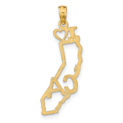 10K Solid California State Pendant