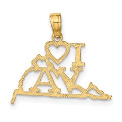 10K Solid Virginia State Pendant