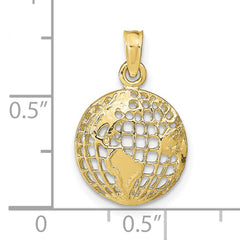 10k Polished Globe Pendant