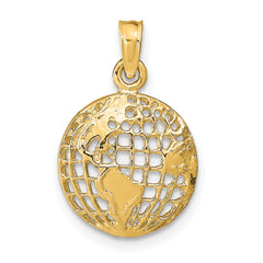 10k Polished Globe Pendant
