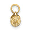 10K None Solid Polished 3-D Barbell Charm - view 2