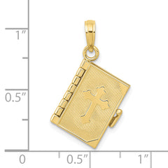 10K  3D Lords Prayer Bible Pendant