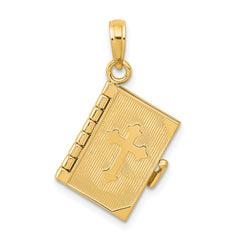 10K  3D Lords Prayer Bible Pendant