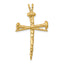 Nail Cross Pendant in 10K Yellow Gold, 42mm - Sophia Jewelers