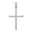 10K White Gold White Gold Tubular Cross Pendant
