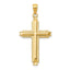 Cross Pendant in 10K Yellow Gold, 20x33mm - Sophia Jewelers