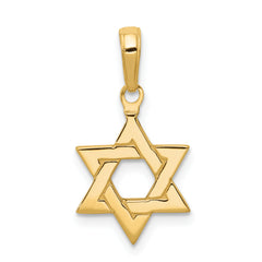 10k Polished Star of David Pendant