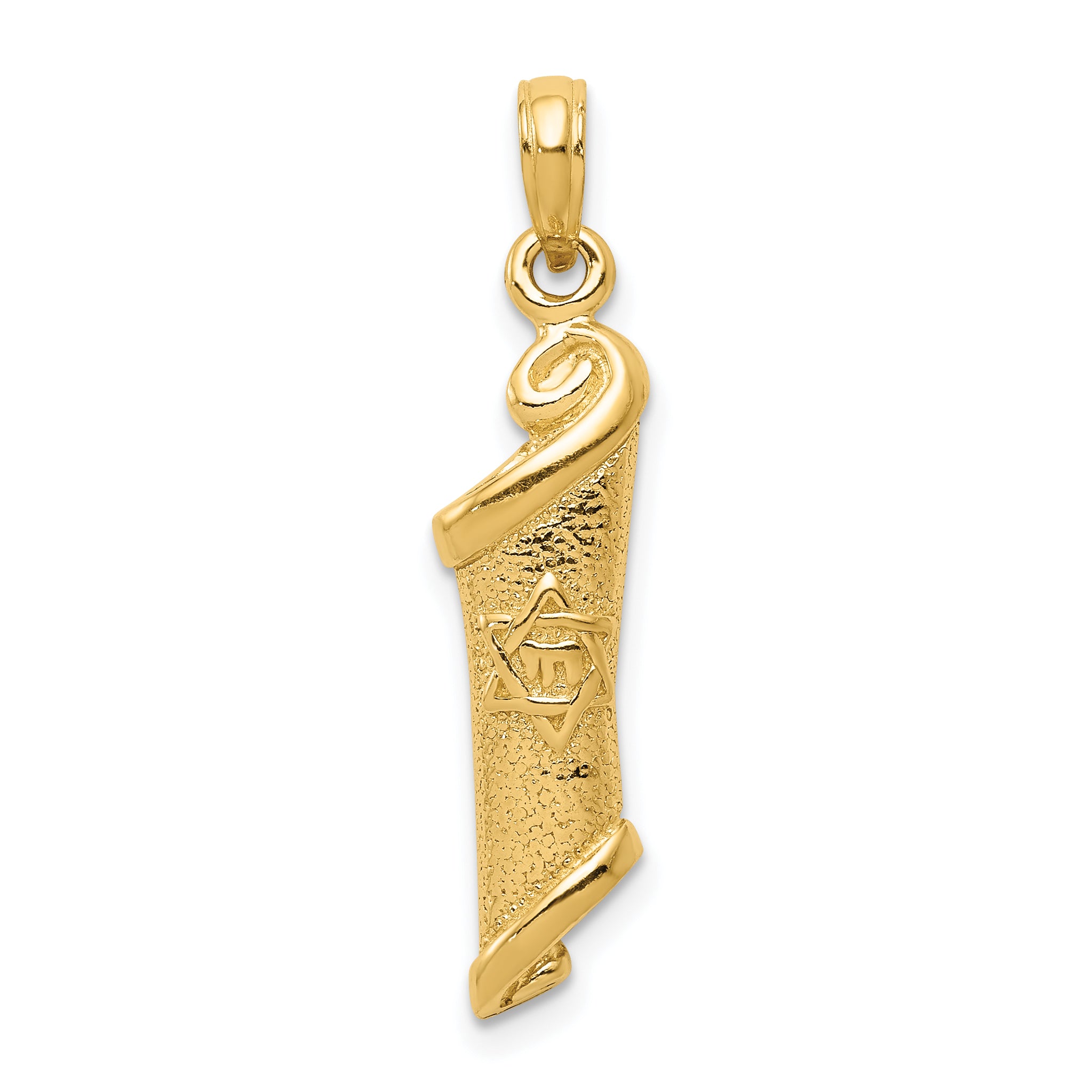 10k Torah w/Star of David Pendant