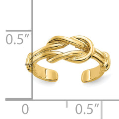 10K Love Knot Toe Ring