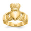 Men's Claddagh Ring in 10K Yellow Gold, Size 10 - Sophia Jewelers