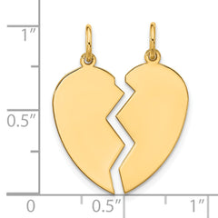 10K 2 piece Small Heart Charm