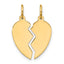 10K 2 piece Extra Small Heart Charm