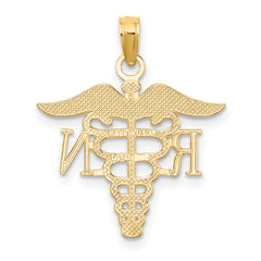 10K RN Caduceus Pendant