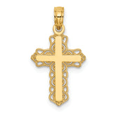 10k Budded Cross Charm