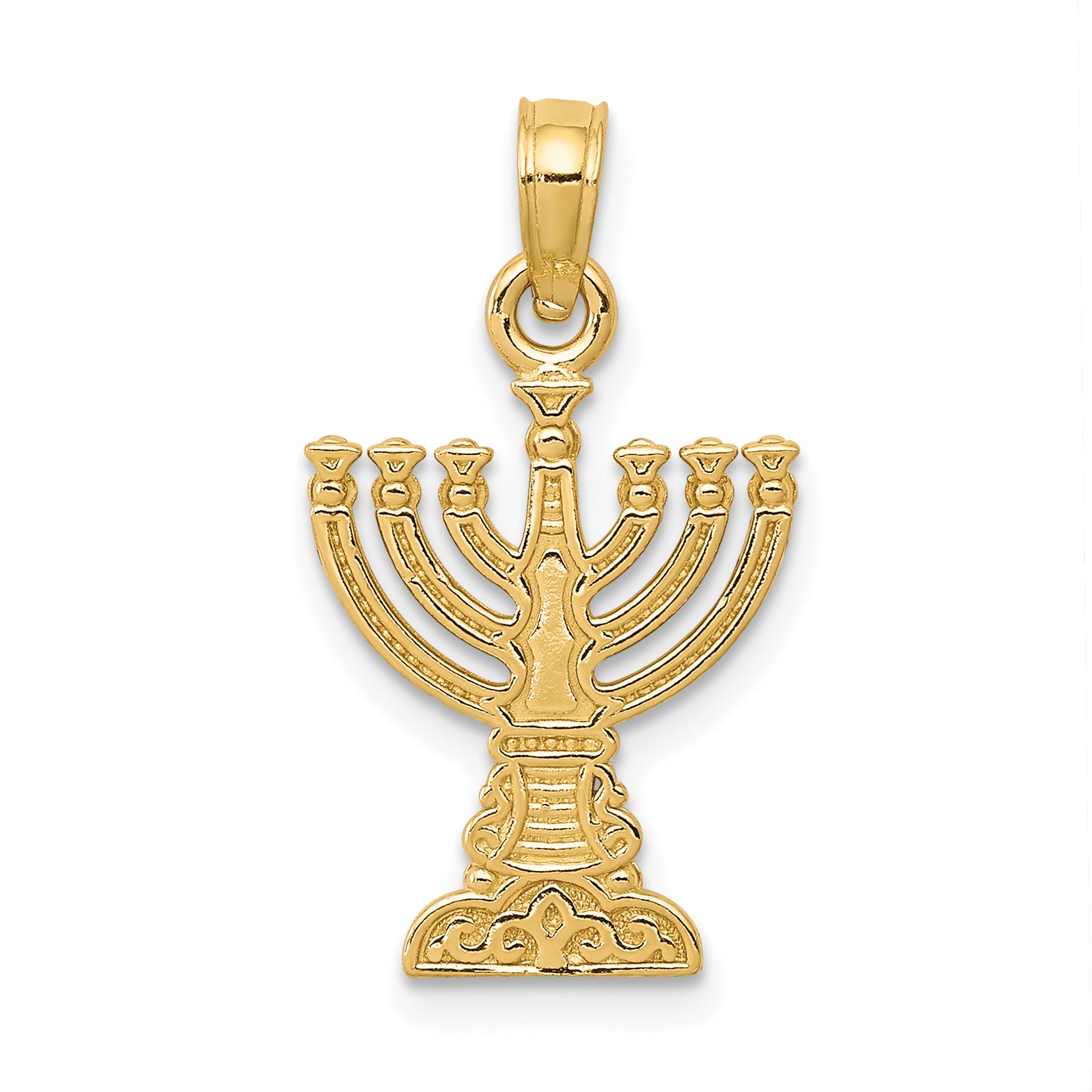 10K Menorah Pendant