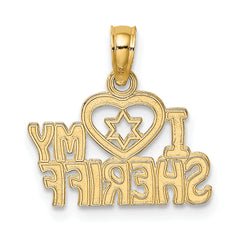 10K I HEART MY DEPUTY Charm