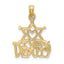Heart My Deputy Charm in 10K Yellow Gold, 9.8mm - Sophia Jewelers