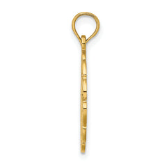 10K Cut-out Jumping Dolphins Pendant