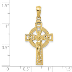 10k Polished Celtic Crucifix Pendant