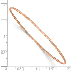 10k 1.5mm Rose Gold Polished Slip-on Bangle Bracelet