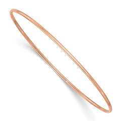 10k 1.5mm Rose Gold Polished Slip-on Bangle Bracelet