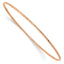 10k 1.5mm Rose Gold Diamond-Cut Slip-on Bangle Bracelet