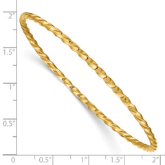 10k 2.50mm Twisted Slip-on Bangle