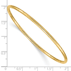10k 2.5mm Grooved Slip-on Bangle