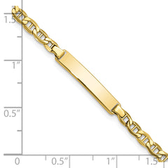 10k Semi-solid Anchor Link ID Bracelet