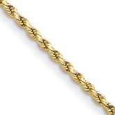 10K None 2.0mm Rope Chain Necklace - 28 in