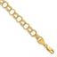 10k Solid Triple Link Charm Bracelet