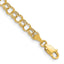 10K 5mm Hollow Double Link 7 inch Charm Bracelet - 7 in