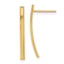 10K Polished Bar Post Earrings