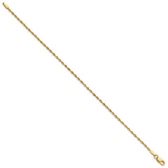 10k 1.5mm Extra-Light D/C Rope Chain Anklet