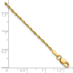 10k 1.5mm Extra-Light D/C Rope Chain Anklet